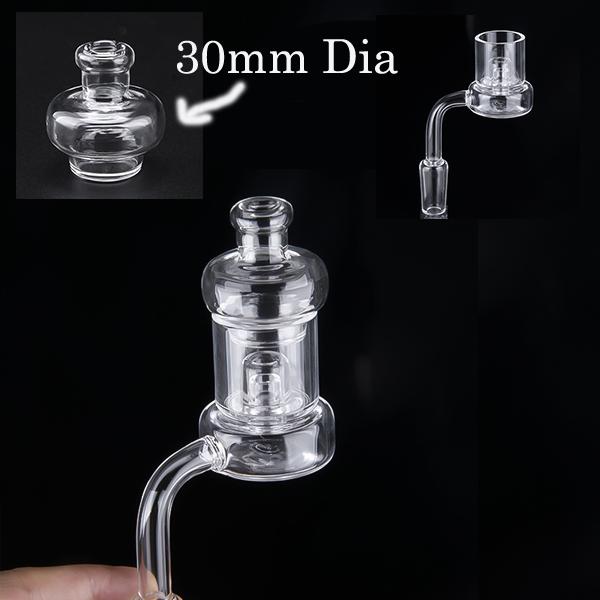 Set quartz nail with 25mm replaceable bowl and 30mm carb cap dab rigs for glass bong glass water pipes