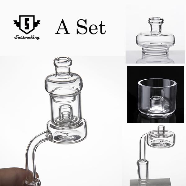 Set quartz nail with 32mm replaceable bowl and 37mm carb cap dab rigs for glass bong glass water pipes