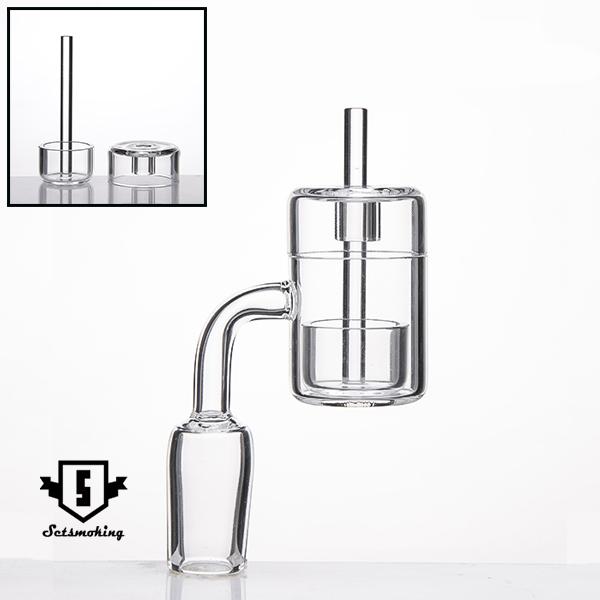 Quartz banger thermal banger with hard bottom, without hole comes with quartz carb cap Three pcs a set Wholesale DHL