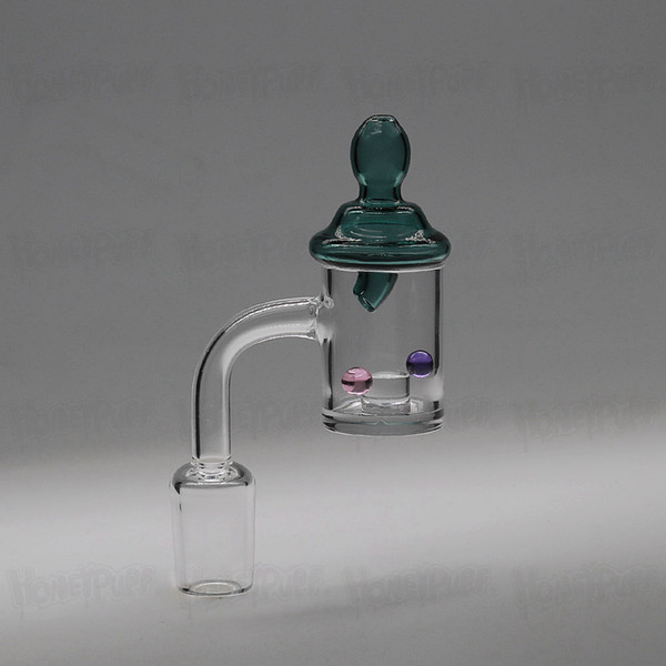 Core Reactor Quartz Banger Domeless nails With Air Hole Carb Cap 2pcs ruby Terp Pearl 14mm 18mm Male Female Glass Bong Dab Rig