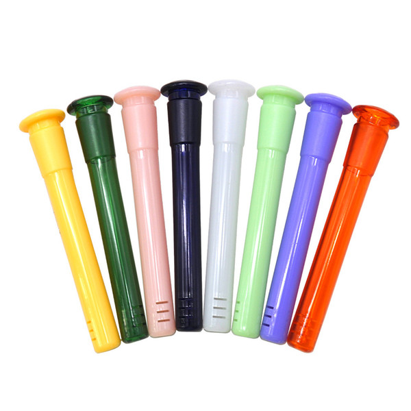 Unbreakable 140MM Acrylic Downstem Diffuser 14mm 18mm Male Female Joint Colorful Plastic Down Stem For Glass Oil Burner Pipe Water Bongs