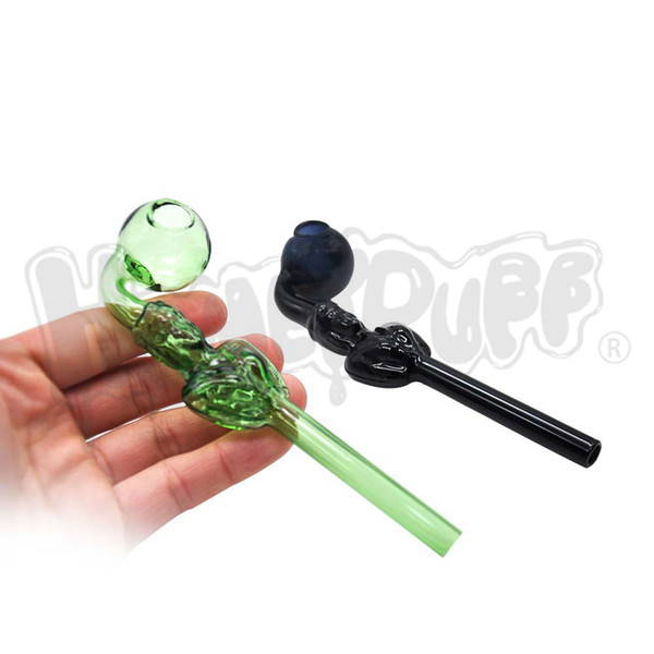 Beauty Women Style Glass Smoking Handle Pipe Pyrex Spiral Oil Burner Pipes Smoking Pipe Glass Tobacco Water Pipe Hookah Shisha Water Tube