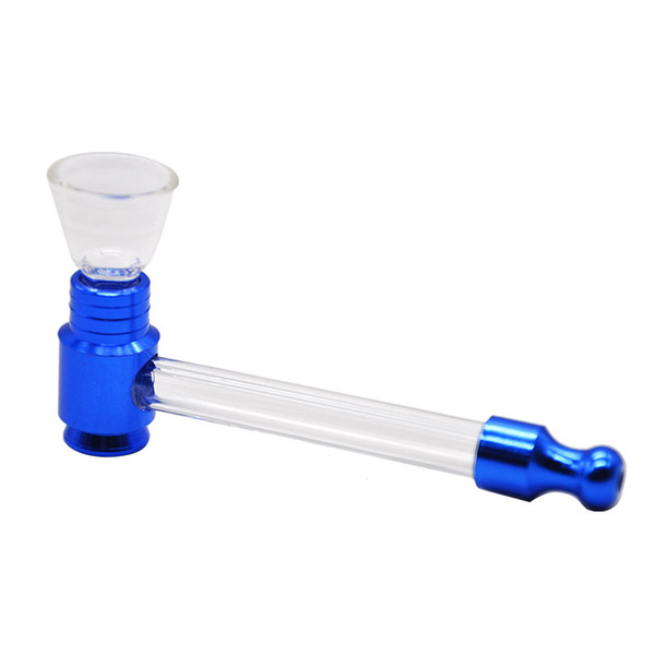 Metal & Glass Pipe Hand Pipe Filter Smoking Pipe Glass Tube Cigarette Glass Bottle Tobacco Pip