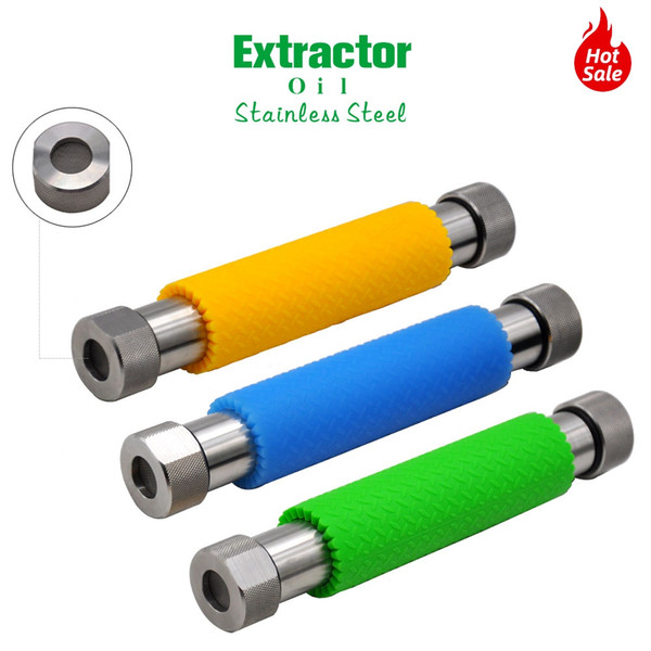 304 Stainless Steel Oil Extractor With Silicone Protection Metal Glass Extractor Tube Plant Oil Extraction Tube Glass Dab Tool Accessories30