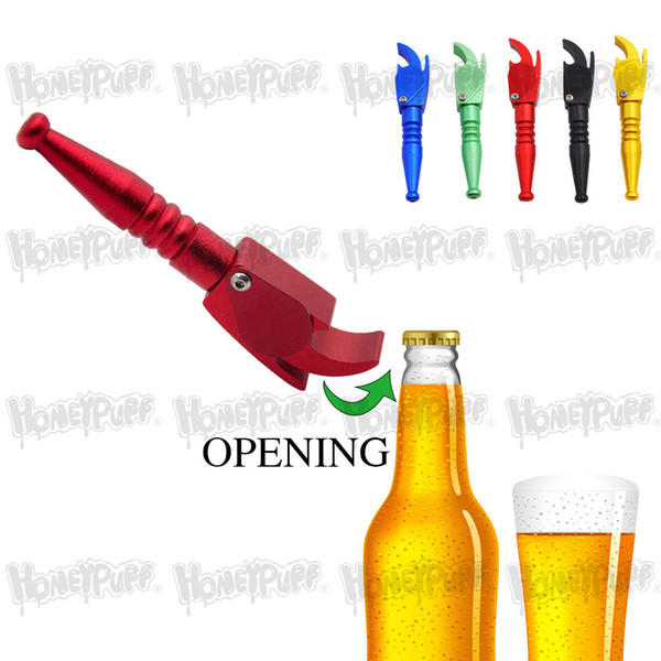 Multi-Function 112MM Aluminum Metal Tobacco Herb Pipe Also Cola Beer Screwdriver Suitable To Summer Use Smoking Hand Pipe Accessories