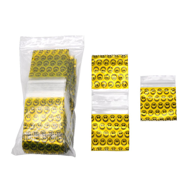 100pcs / Lot Plastic 46x44MM Resealable Cellophane Small Bag Packing Storage Seal Bags Jewelry Ziplock Zip Lock Poly Bag