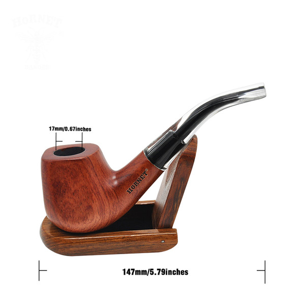 Hot Traditional Style Handmade Nature Tobacco Ebony Bent Wood Smoking Pipe with Smoking Accessories