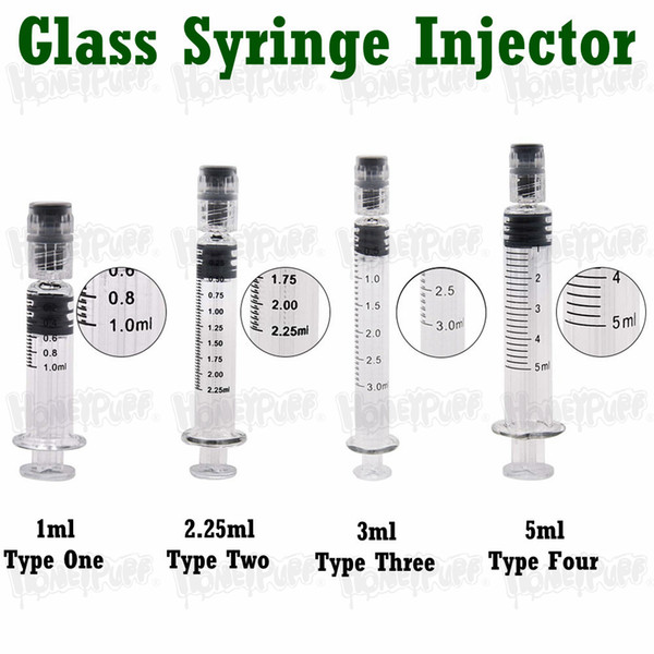 Pyrex Syringe Borosilicate Luer Head Luer Lock Glass Injector with Measurement Mark Tip Oil Filling Tools For Glass Vape Cartridges Tank