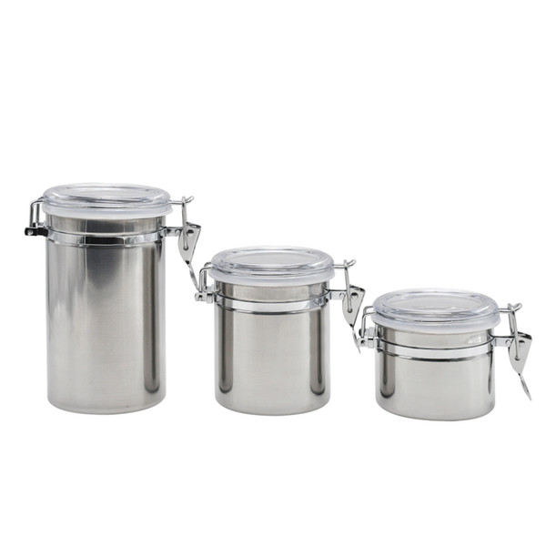 3 Size Stainless Steel Moisture Tank MoistureProof Jar Tobacco Storage Pill Case Box Eco-friendly Foods Storage Case Jar