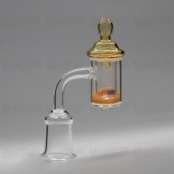 Thermochromic Quartz Banger thermal banger With Glass Domeless Air Hole Carb Cap 2pcs Terp Pearl Honey bucket for Glass Water Bongs dab rigs