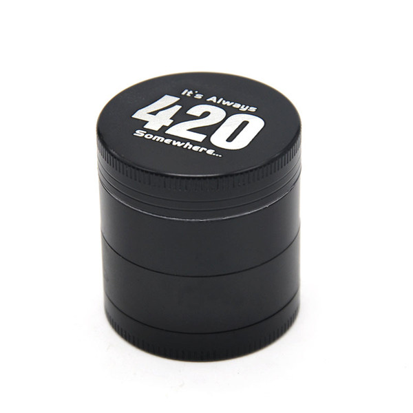 1.57 inch / 40mm 4 Piece CNC Aluminium Herb Tobacco Spice Grinder/ Hand Muller with Pollen Catcher and Free Scraper Crusher