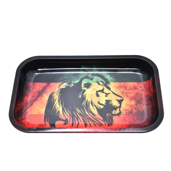 Size 175*275mm Metal Rolling Tray Handroller Lion Skull Hornet Rolling Trays Rolling Case Machine Tools Tobacco Storage Tray