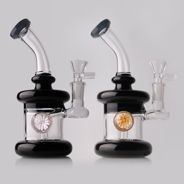 7.5inch Glass Bong Dab Rig Water Pipes Bongs 5mm Thick flower honeycomb perc pipe bowl quartz banger wax oil rigs bong