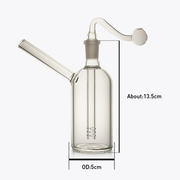 Thick Pyrex Glass Straight Oil Burner Pipe Clear Glass Oil Burner water pipe clear Great Tube Glass Pipe Oil Nail Dab Rig