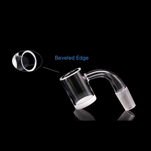 Beveled Edge Gavel Nail OD25mm Opaque Bottom 4mm Quartz Banger 10mm 14mm Flat Top Quartz Bangers For Glass Bong Dab Rigs