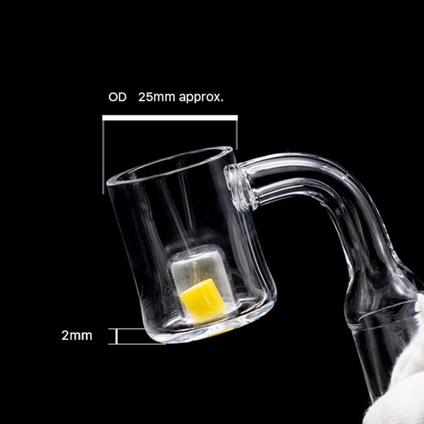 Hot Flat Top Banger Quartz Banger Cadmium Core Quart Banger 25mm OD 10mm 14mm 18mm Male Female Domeless Nails for Dab Rig Bong