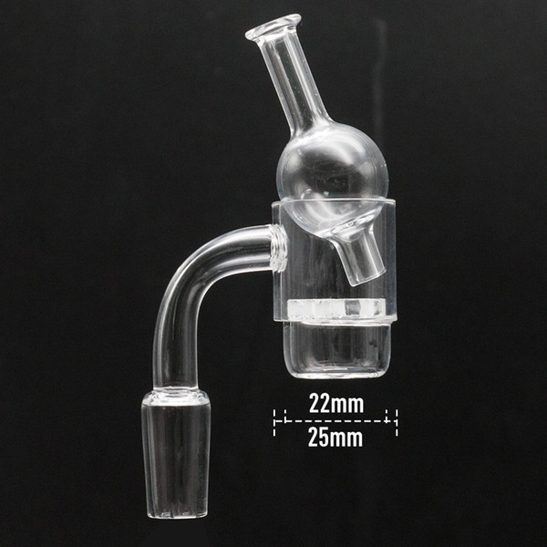 25mm Quartz Banger Insert Bottom Thermal Skillet Carb Cap Dab Nail with XL Flat Top Thick Bottom Domeless Banger Quartz Bowl Caps