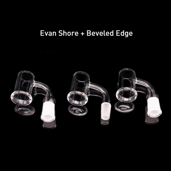 Wholesale 45mm High Evan Shore Flat Top Quartz Banger Nails 3mm Thickness 10mm 14mm 18mm Male Female Joint For Glass Bongs Oil Rigs