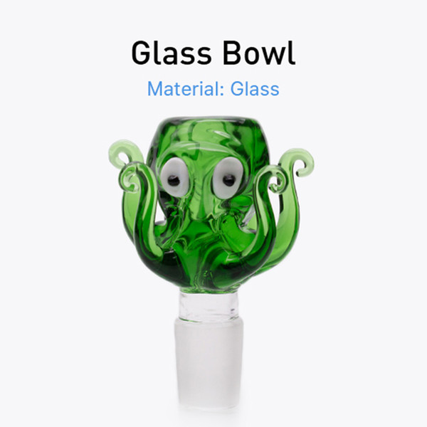 Thick Bong Bowl piece for Water Pipes 14.4 18mm Funnel Bowls Pipes Slides Bong Smoking Color Piece green blue Heady Oil Rigs