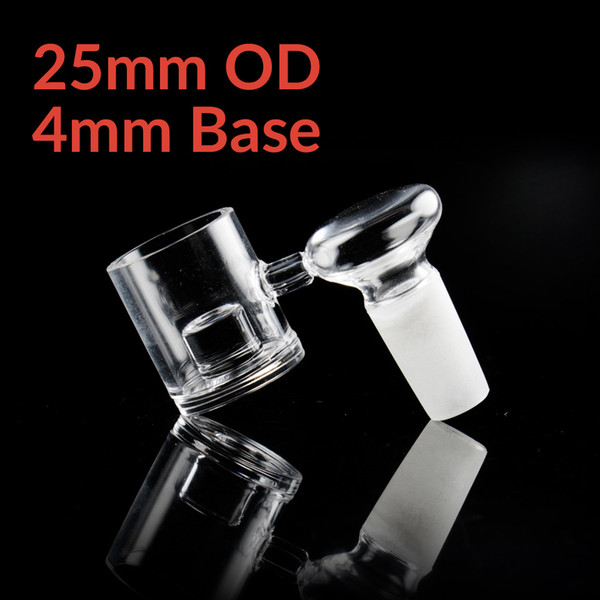 New Quartz Banger Core reactor quartz nail OD 25mm 4mm base Domeless Nails 10/14/18mm Female Male for Glass Water Pipe Bongs