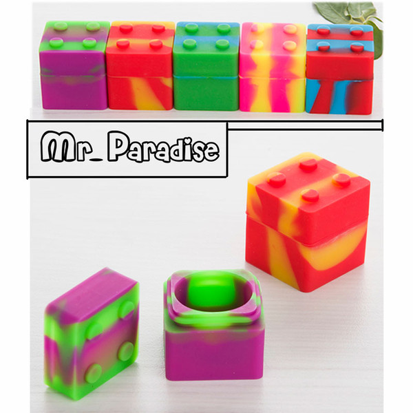 Square Silicone Container Dia 30mm Silicone Box Storage Jar Oil Holder Dab Tool Food Silcon Material