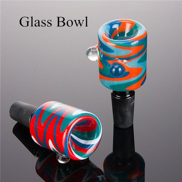 Glass Bowl 14mm 18mm Male Glass Herb Holer US colors For Water Pipe Glass Bongs Bowls Funnel Rig 1002