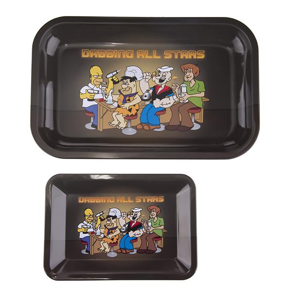 Rolling Tray Dabbing All stars Trays Small&Large Size 18cm*12.5cm*1.3cm 27cm*17.5cm*2.3cm Metal Tobacco Brass Plate Herb Handroller