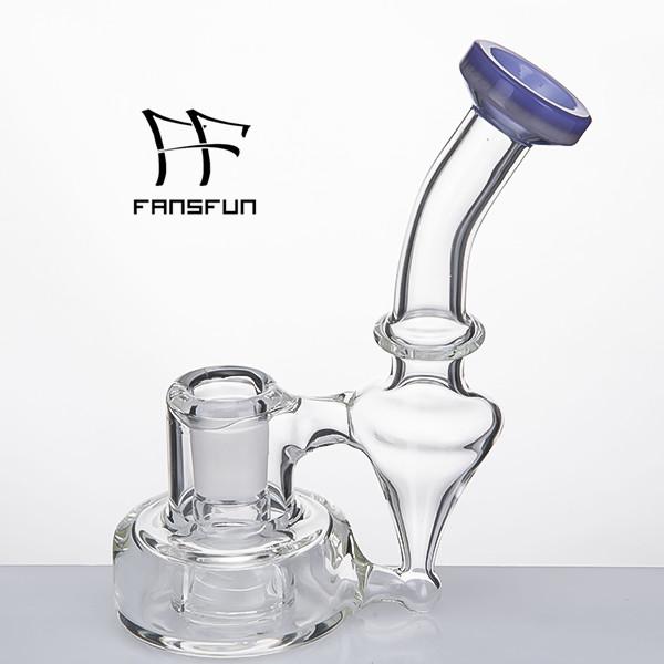 5 Inch Glass Water Pipe 14mm Female Glass Bongs Base Dia 55mm Dab Rigs With Assorted Color Mouth Quartz Banger Nail