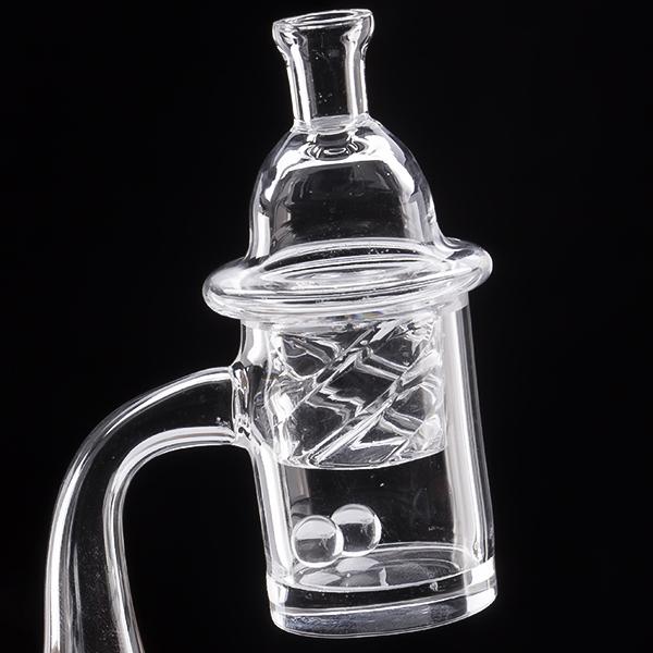 Set 5MM Thick bottom Flat Top Quartz Banger &Terp Pearl Bowl & Cyclone Carb Cap 25mm quartz banger 10mm 14mm 18mm Glass Bong