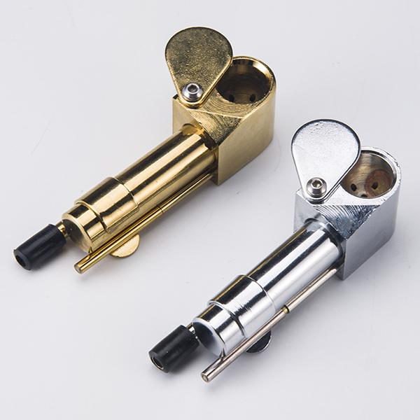 DHL 3.9 Inch Brass Proto Pipe Vaporizer Portable Metal Smoking Pipes with Golden/Silver Color Tool Tobacco Pipes Oil Herb Hidden Bowl