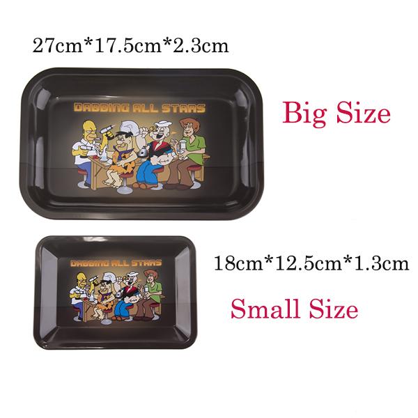 Rolling Tray Dabbing All stars Trays Small & Large Size 18cm*12.5cm*1.3cm 27cm*17.5cm*2.3cm Metal Tobacco Brass Plate Herb Handroller