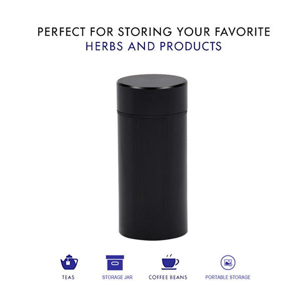 Airtight Aluminum Alloy Metal Tobacco Stash Jar Multi-Use Vacuum Seal Portable Storage Container Metal Tobacco Smoking Dry Herb Storage Jar