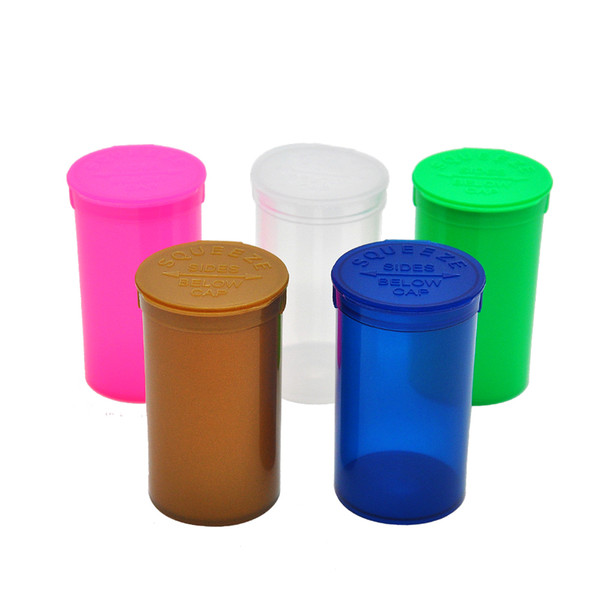 19 Dram Empty Squeeze Pop Top Bottle Dry Herb Box Pill Box Case Herb Containers Airtight Storage Case Smoking Tobacco Pipes Stash Jar