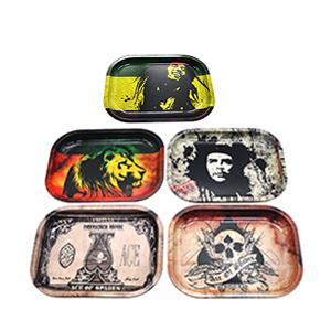 Metal Tobacco Rolling Tray 17*13*1.8cm Metal Tobacco Herb Hand Roller Smoking Pipe Cigarette Holder Rolling Cone Maker Herb Storage Case