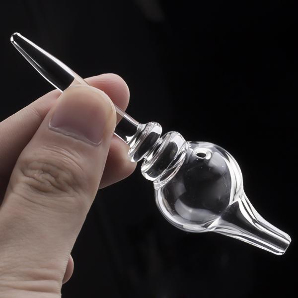 Glass Bubble Carb Cap with Dabber Clear Bubble Carb Cap Glass Carb Cap For Quartz Banger Dab Rigs Oil Rigs 761