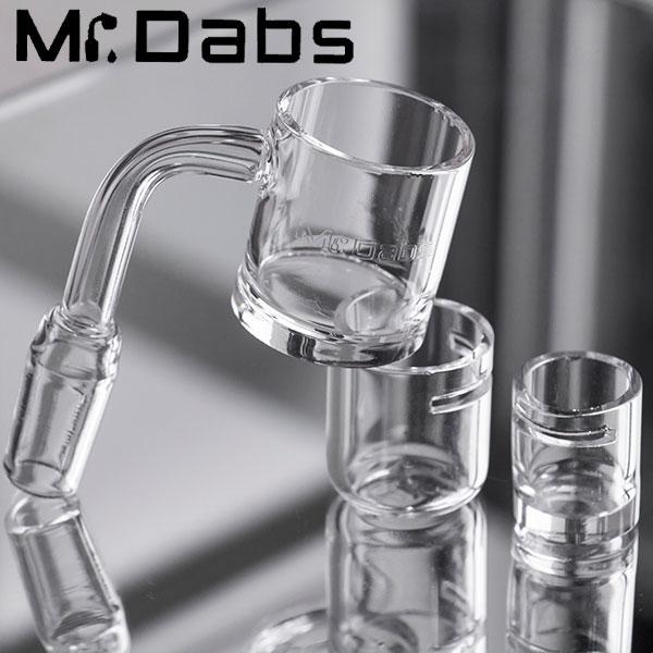 Flat top quartz banger with 2 inserts cuts Mr.dabs extra thick 10mm 14mm 19mm male/female polished joint water pipe dab rigs