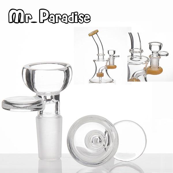 Glass Bowl With 14 mm male Joint Conection Have a Small Handle on the Bowl's Side