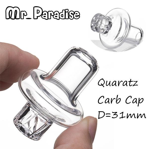 Quartz carb cap spin beveled edge cyclone riptide spining carb cap dia 31mm fit 19.5mm 22.5mm 25mm banger glass bong