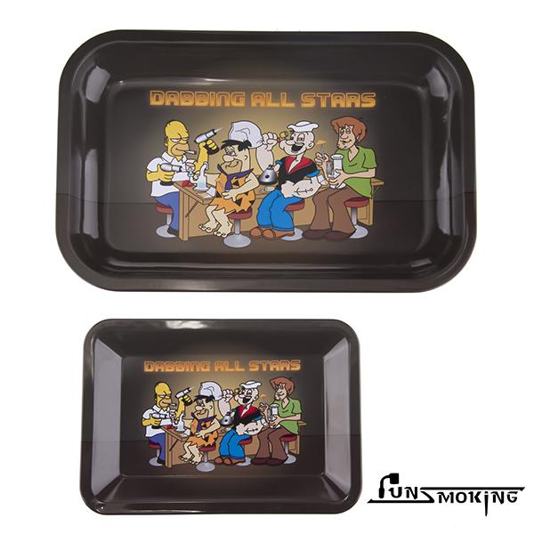 Rolling Tray Dabbing All stars Trays Small&Large Size 18cm*12.5cm*1.3cm 27cm*17.5cm*2.3cm Metal Tobacco Brass Plate Herb Handroller