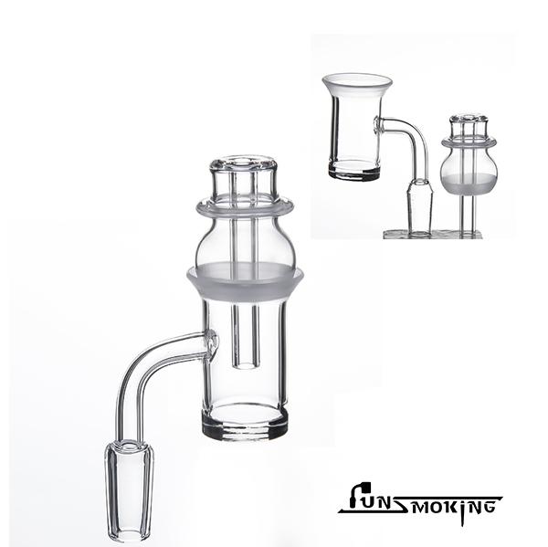 Quartz Banger Quartz ball and socket nail with clear glass carb cap good sealing for Glass Bong water pipes dab rigs