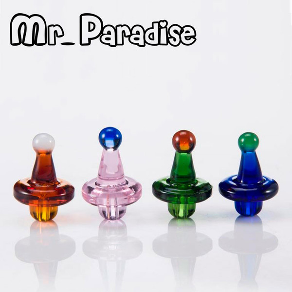 Colored glass bubble UFO carb cap with 6 colors dia 23mm for glass water pipes dab oil rigs quartz banger nails wholesale