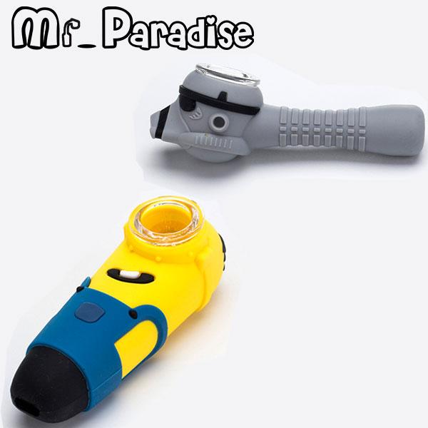 Silicone pipe Minions style with glass bowl hand pipe Silicon Rig food grade silicon hookah pipe