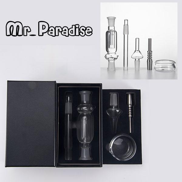 14mm Micro Nectar Collector Kits Mini NC for oil with black gift box hookan bong dab rigs Wholesale