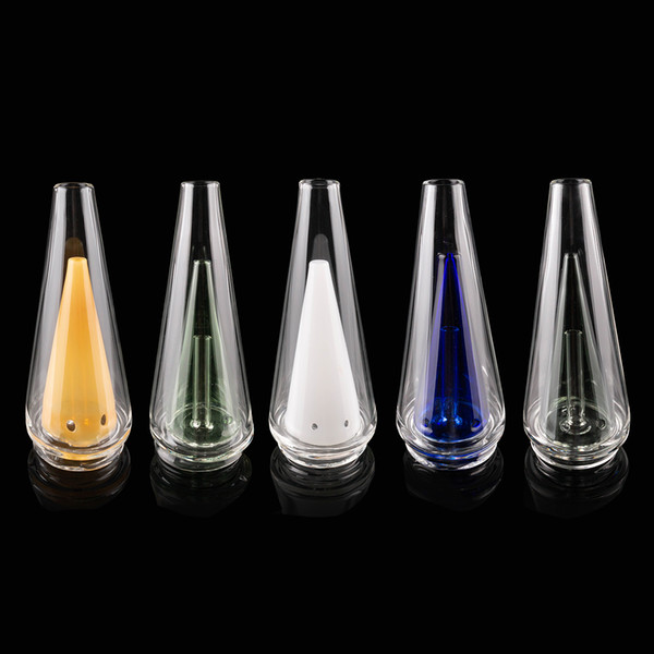 Wholesale 6 kind of Colorful Puffco Peak glass accessories with Thick Clear glass for Smoking Doughnut Insert Quartz Dab Bowl the Peak Bowl