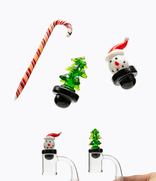 Christmas Bong wax Dabber Tool pencil style for glass oil rigs Dabbing Carving tool For E nails kit Dab nail quartz banger