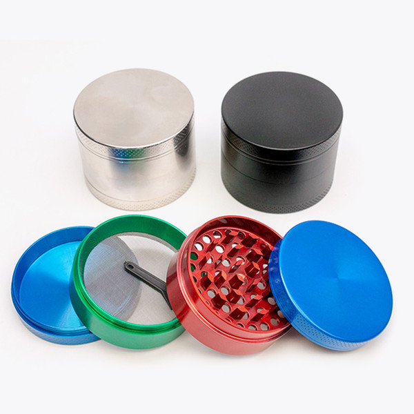 Christmas new wholesale grinder 4 Pieces 55mm grinders herb zicn alloy smoking grinders CNC teeth herbal grinder for dry herb grinder metal