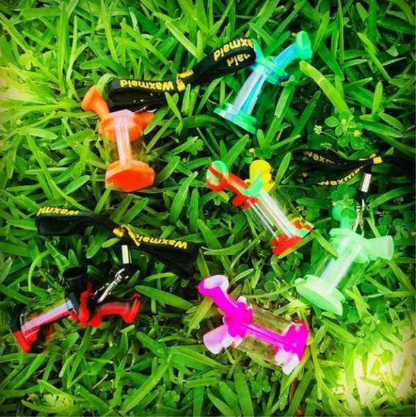 Bubbler Silicone Bongs Waxmaid New Arrival Glass Bubbler Smoking water pipe 6 Colors Inner Perc Heady Water Bong DHL Free Shipping