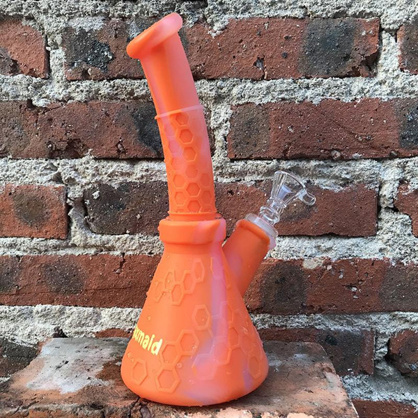 Bong Silicone bongs Hot Sell 9 inches Hobee S Glass Beaker Bongs With 14mm Joint Adapter And Bowl Free Shipping