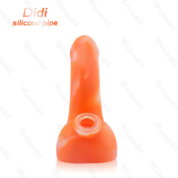 Water Pipe Silicone Bong Waxmaid DIDI Water Pipes 6 colors With Bowl for Dry Herb Factory Outlet DHL Free Shipping