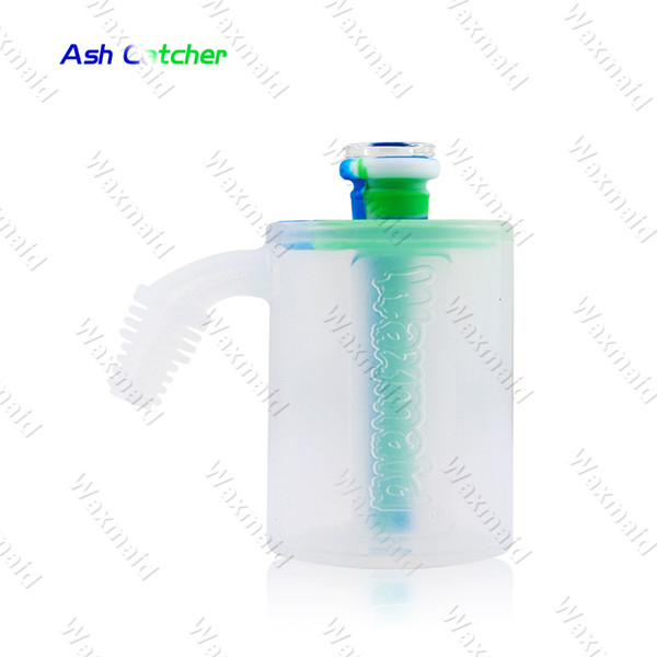 Silicone Ash Catcher Glass Bong 6 colors Fit for 14 to 18 mm Slide gilf box DHL Free Shipping